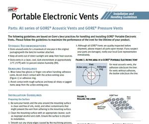 Installation and Handling Guidelines for Portable Electronic Vents screenshot
